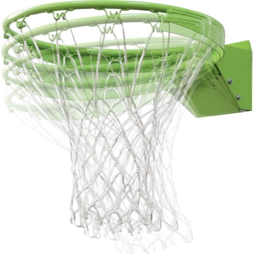 Obręcz do koszykówki EXIT Galaxy Dunkring z siatką, metalowa, zielona, 45 cm