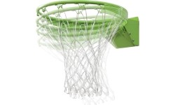 Obręcz do koszykówki EXIT Galaxy Dunkring z siatką, metalowa, zielona, 45 cm