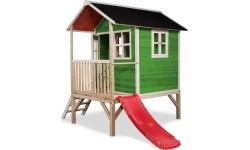Drewniany domek dla dzieci EXIT Loft 300, zielony