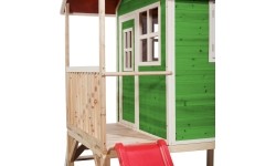 Drewniany domek dla dzieci EXIT Loft 300, zielony