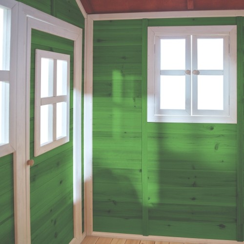 Drewniany domek dla dzieci EXIT Loft 300, zielony