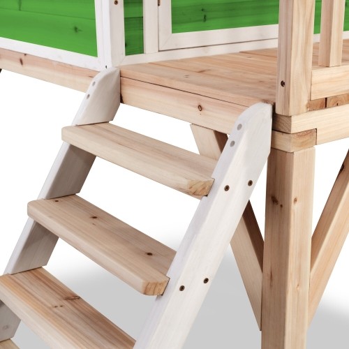 Drewniany domek dla dzieci EXIT Loft 300, zielony