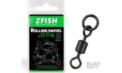 Krętlik obrotowy z kółkiem ZFISH Black Matt, rozmiar 8/26 kg