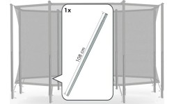 Dolna rura siatki ochronnej Comfort Berg z uchwytem sprężyny, 108 cm