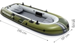 Ponton dmuchany Seahawk 3 3-osobowy pompka 2 wiosła INTEX 66333