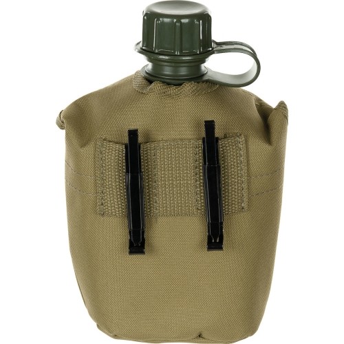 Plastikowa manierka z pokrowcem MFH - Coyote Tan, 1 l