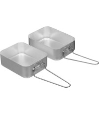 Zestaw menażek MFH, aluminium, 2-częściowy