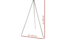 Żelazny trójnóg MFH, 1,9 m