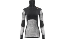 Damski sweter z zamkiem Aclima WN Polo, czarny, rozmiar XS - 123
