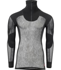 Męski sweter z zamkiem Aclima WN Polo, czarny, XS - 123