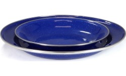 Emaliowany głęboki talerz Origin Outdoors 20 cm, niebieski