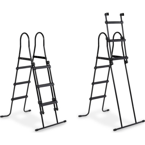 Basen EXIT Black Leather 540x250x100 cm z pompą filtrującą, zadaszeniem i pompą ciepła – czarny