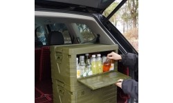 Składana skrzynia turystyczna z pokrywką NILS Camp NCB4004, zielona 50L