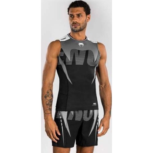 Venum Adrenaline rashguard bez rękawów - czarny/srebrnoszary