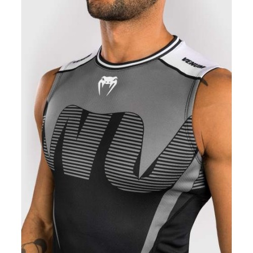 Venum Adrenaline rashguard bez rękawów - czarny/srebrnoszary