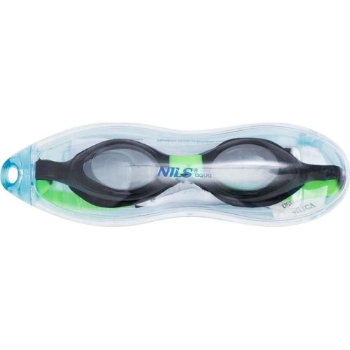 Dziecięce okulary pływackie Nils Aqua NQG170AF czarno-zielone