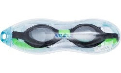 Dziecięce okulary pływackie Nils Aqua NQG170AF czarno-zielone