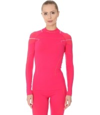 Damska koszulka termiczna z długim rękawem Brubeck Thermo - Fuchsia