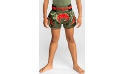 Spodenki Muay Thai Venum Inferno Kids, khaki/pomarańczowe