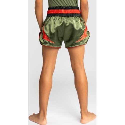 Spodenki Muay Thai Venum Inferno Kids, khaki/pomarańczowe