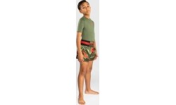 Spodenki Muay Thai Venum Inferno Kids, khaki/pomarańczowe