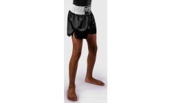 Spodenki Muay Thai Venum Classic dla dzieci, czarno-białe
