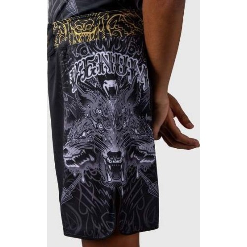 Dziecięce spodenki do walki Venum Wolf Atak, czarno-szare