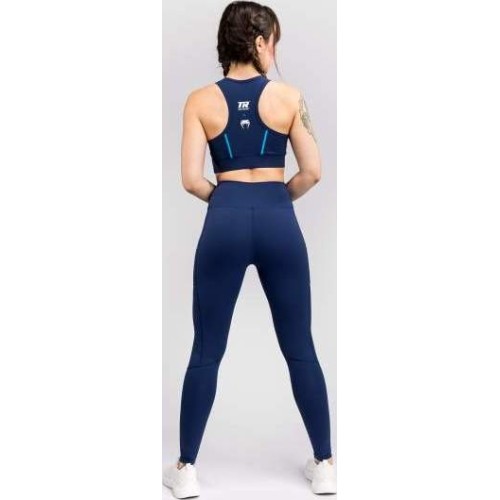 Damskie legginsy Venum X Top Rank Original, długie, granatowe
