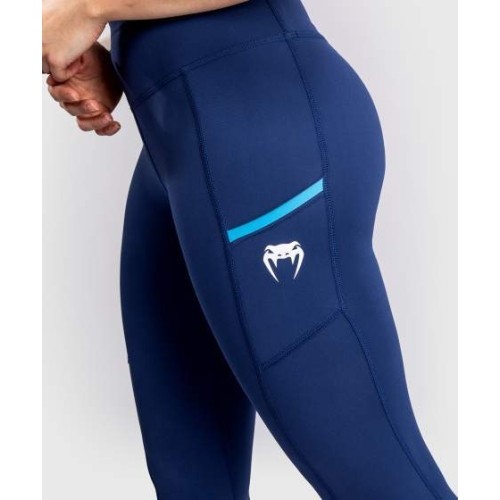 Damskie legginsy Venum X Top Rank Original, długie, granatowe