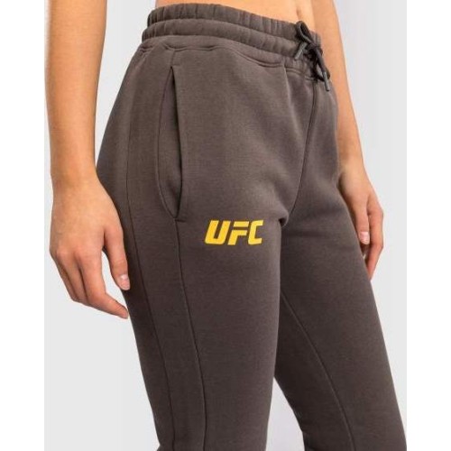 Damskie spodnie bawełniane UFC Fusion by Venum Fight Week – brązowe