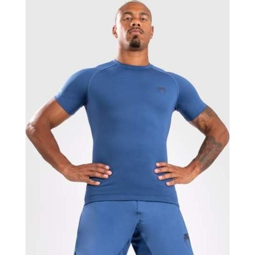 Męski rashguard z krótkim rękawem Venum Contender, niebieski