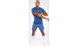 Męski rashguard z krótkim rękawem Venum Contender, niebieski