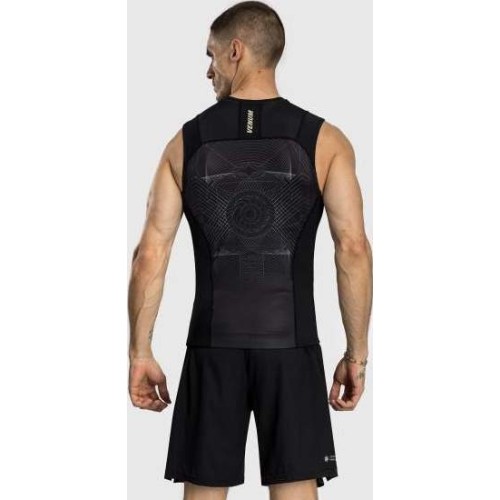 Męski rashguard bez rękawów Venum G-Fit Air, czarno-piaskowy