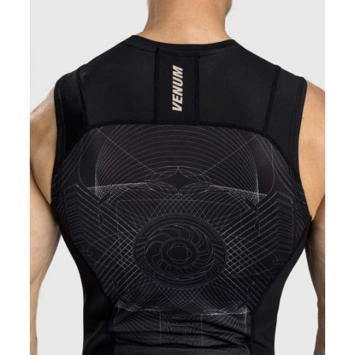 Męski rashguard bez rękawów Venum G-Fit Air, czarno-piaskowy