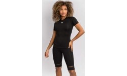 Damska koszulka rashguard Venum Halo z krótkim rękawem, czarna