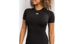 Damska koszulka rashguard Venum Halo z krótkim rękawem, czarna