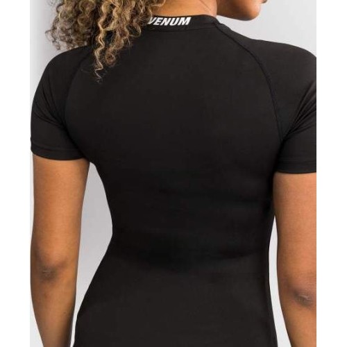 Damska koszulka rashguard Venum Halo z krótkim rękawem, czarna