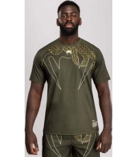 Koszulka Venum Serpenti Dry Tech khaki/brąz/kość słoniowa