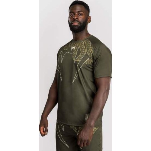 Koszulka Venum Serpenti Dry Tech khaki/brąz/kość słoniowa