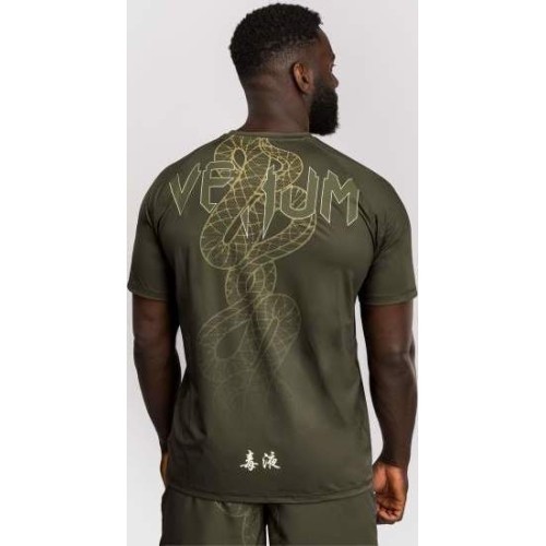 Koszulka Venum Serpenti Dry Tech khaki/brąz/kość słoniowa