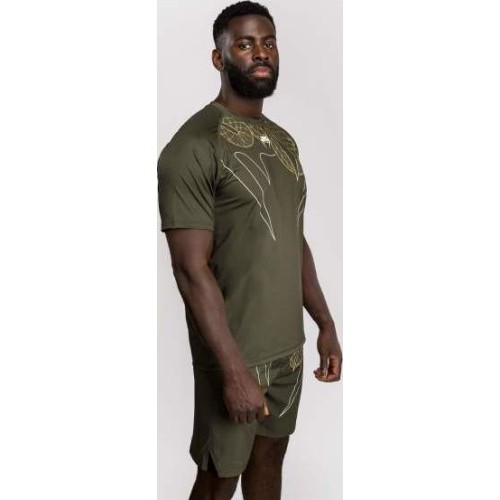 Koszulka Venum Serpenti Dry Tech khaki/brąz/kość słoniowa