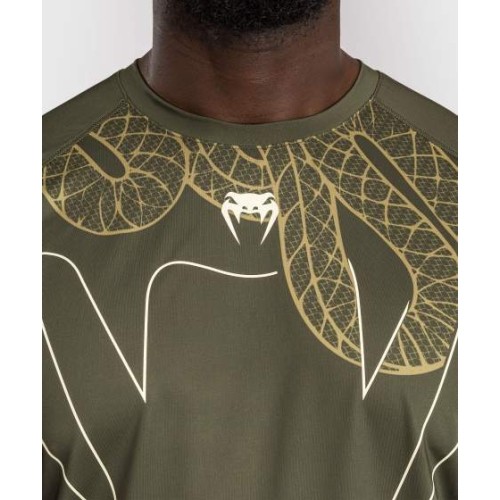 Koszulka Venum Serpenti Dry Tech khaki/brąz/kość słoniowa