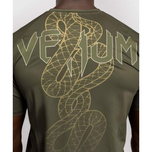 Koszulka Venum Serpenti Dry Tech khaki/brąz/kość słoniowa