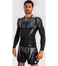 Rashguard Venum Adrenaline z długim rękawem, czarny/srebrnoszary