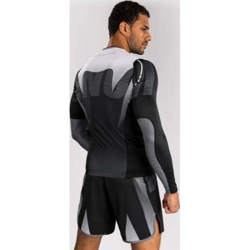 Rashguard Venum Adrenaline z długim rękawem, czarny/srebrnoszary