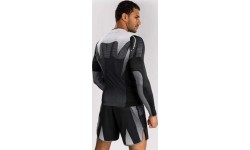 Rashguard Venum Adrenaline z długim rękawem, czarny/srebrnoszary