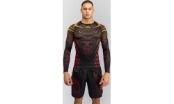 Venum Quetzal Fury rashguard z długim rękawem, czarny/czerwony/pomarańczowy