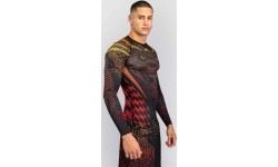 Venum Quetzal Fury rashguard z długim rękawem, czarny/czerwony/pomarańczowy