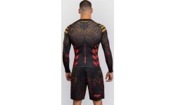 Venum Quetzal Fury rashguard z długim rękawem, czarny/czerwony/pomarańczowy