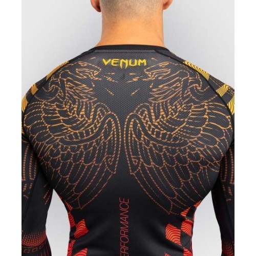 Venum Quetzal Fury rashguard z długim rękawem, czarny/czerwony/pomarańczowy